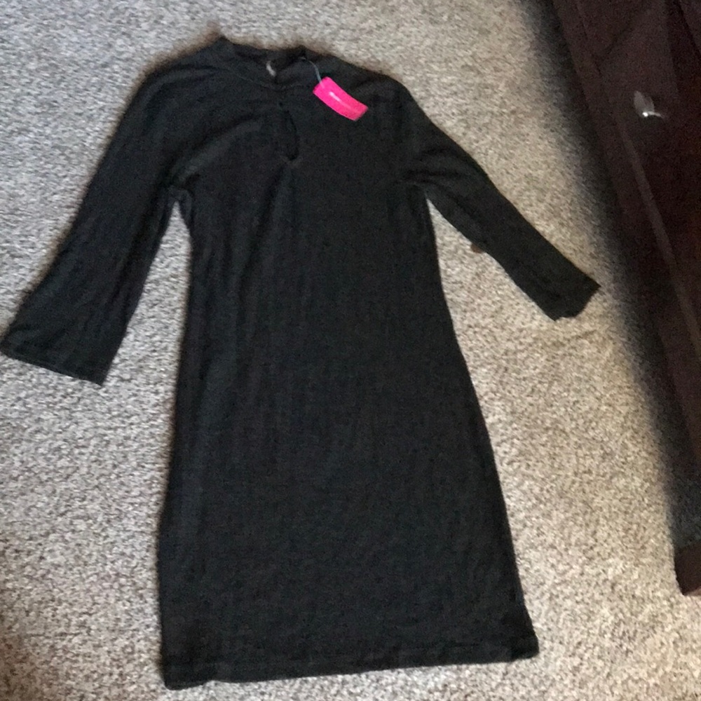 Knitted long sleeve dress